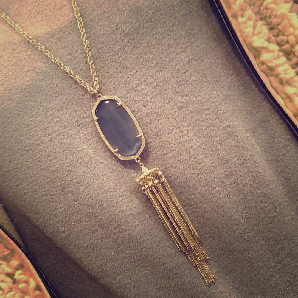 Kendra Scott Rayne necklace - gold with gray